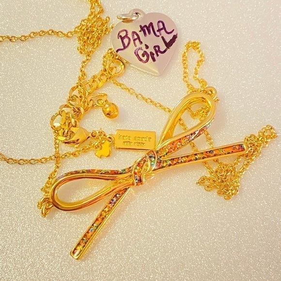 NWOT Kate Spade Rainbow Bow Necklace - Picture 2 of 12